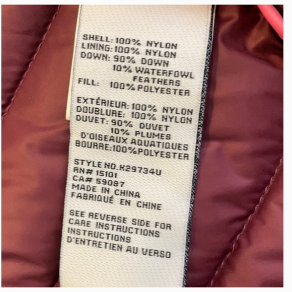 Kate Spade packable down coat jacket deep cherry size Small nwt - Picture 8 of 11